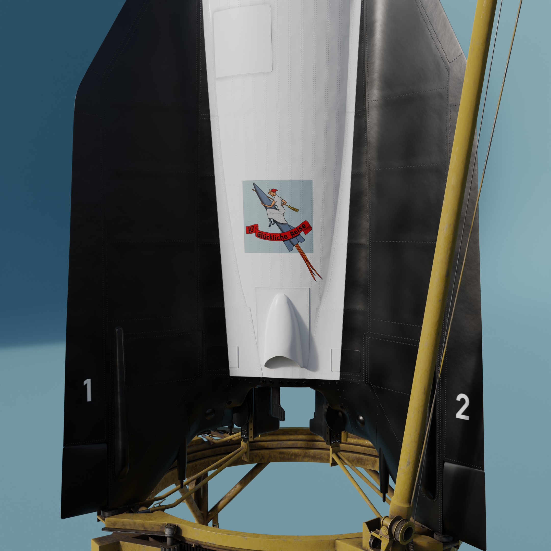 V2 Rocket (with interior), launch pad and transport trailer preview image 7